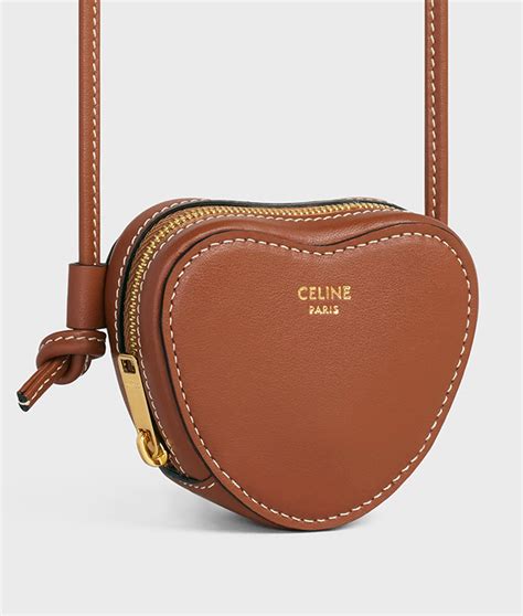 Céline Celine Micro Heart Crossbody Shoulder Bag Brown